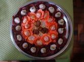 Doce de abobora glacado com amendoa salgada